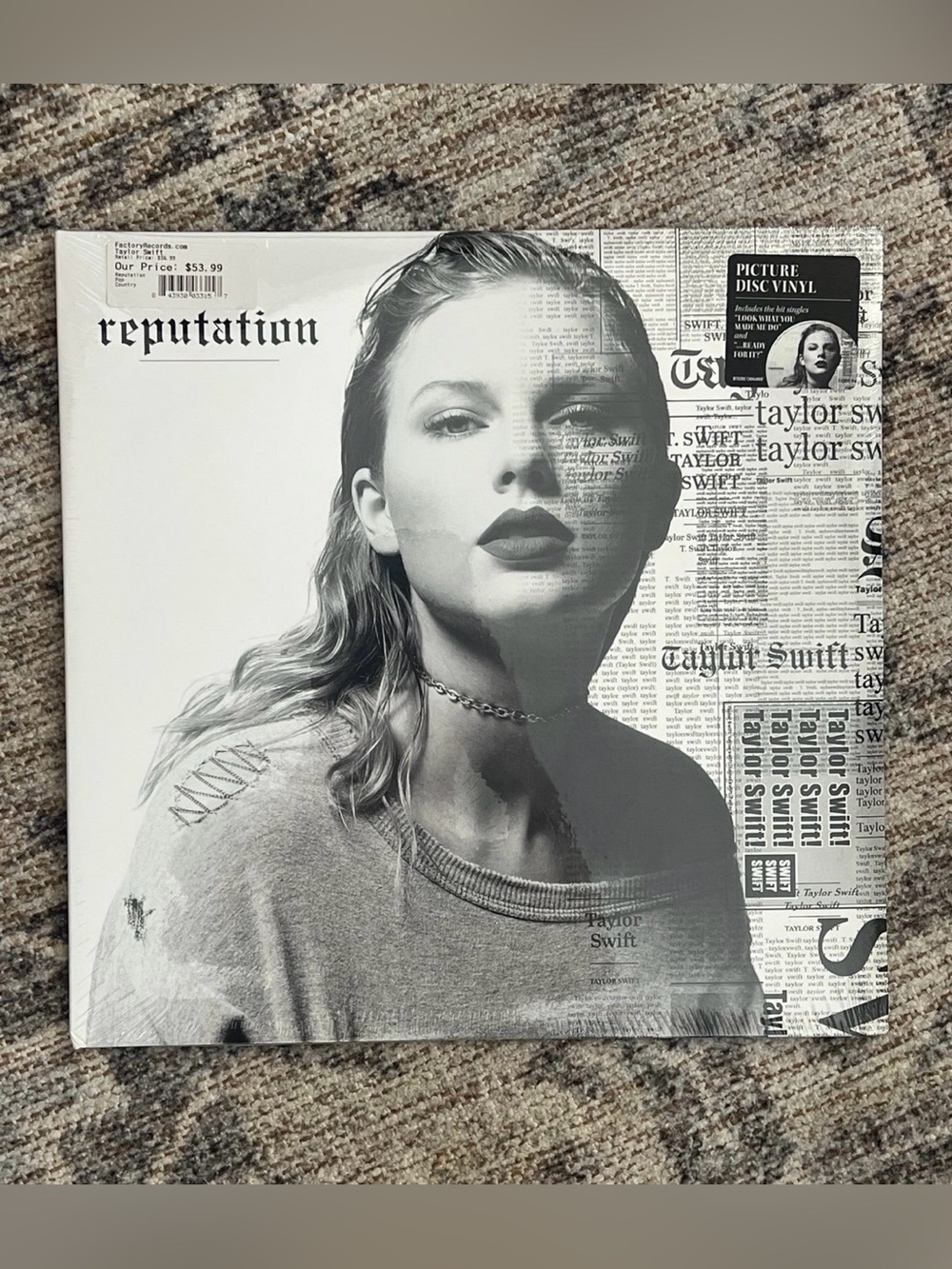 Taylor Swift Reputation Picture Disc Vinyl Record New Sealed
